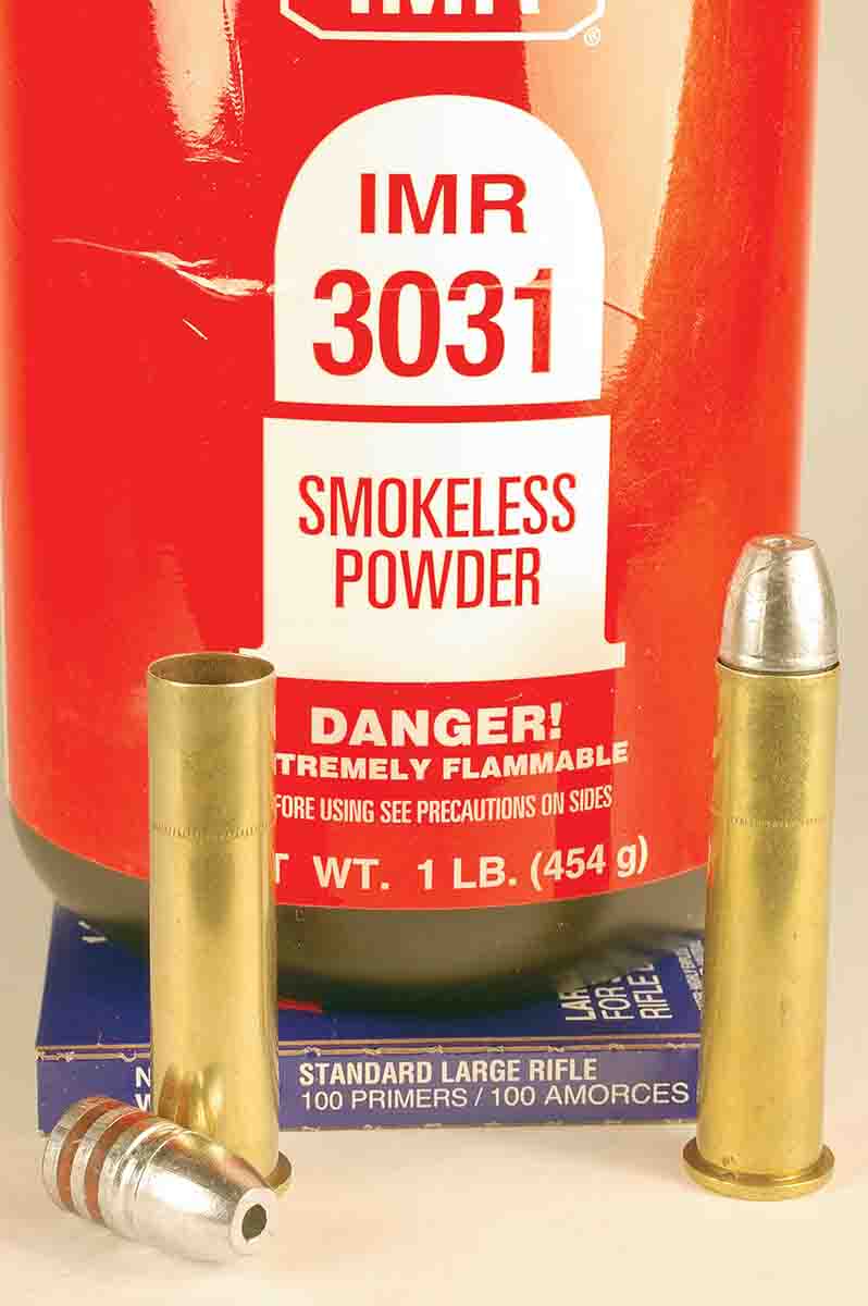 Gould’s bullet loads included Winchester Large Rifle primers and IMR-3031.